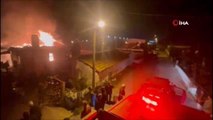 Milas'ta iki katlı ev yanarak küle döndü