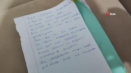 Depremzede çocuklara 6 yaşındaki Sahra'dan duygulandıran not