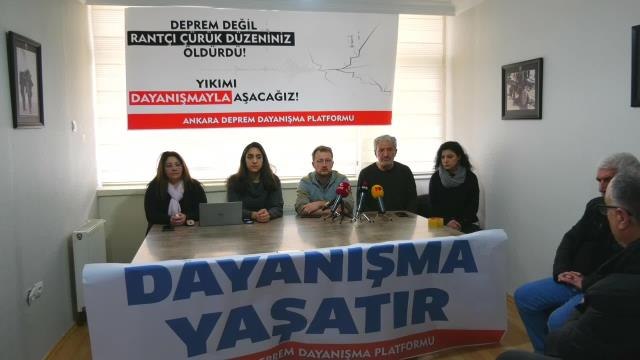 'ankara Deprem Dayanışma Platformu' Kuruldu: Gelin Birlikte Dayanışmayı Büyütelim Dayanışma Yaşatır