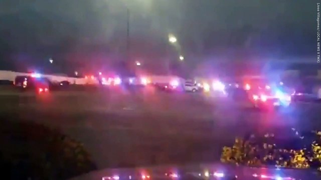 Footage shows emergency vehicles outside Texas shopping center after one killed in shooting