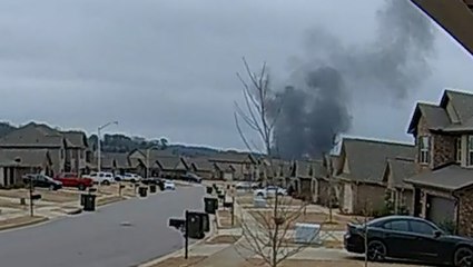 Moment US military helicopter falls out of sky captured on doorbell camera