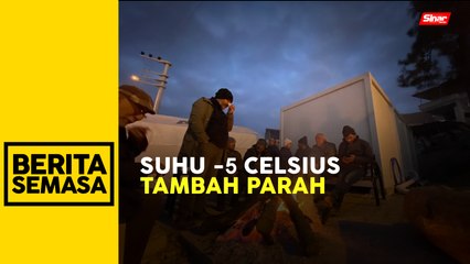 Cuaca mencecah -5 Celsius tambah keperitan mangsa gempa Turkiye