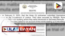 3 pulis na suspek umano sa pagpatay sa Spanish national, sumuko na sa DOJ