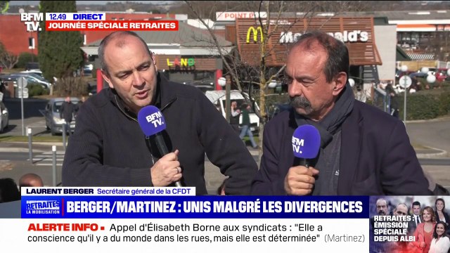 Bien sûr qu'on s'entend bien : Laurent Berger (CFDT) évoque sa relation avec Philippe Martinez (CGT)