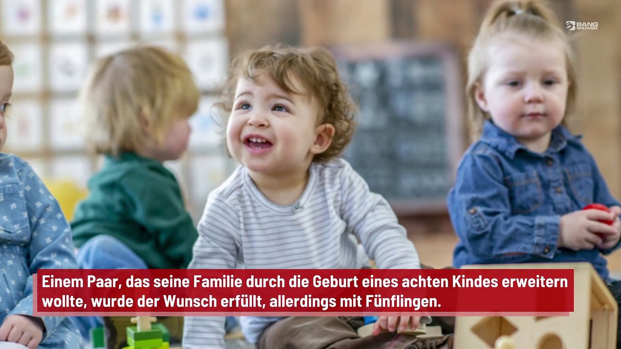 Ehepaar wollte achtes Kind - und bekommt Fünflinge