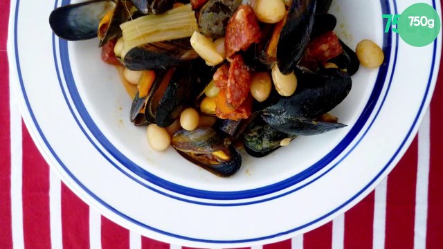 Moules et cocos au chorizo