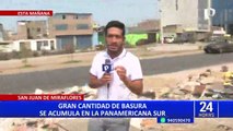 Panamericana Sur: vecinos cansados de montículos de basura entre Surco y SJM