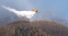 Domodossola (VCO) - Incendio boschivo su tre fronti (16.02.23)
