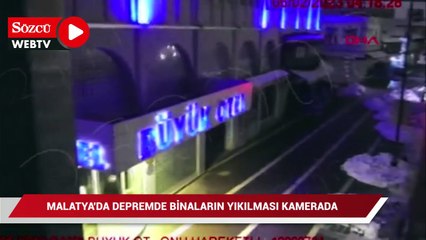 Malatya’da depremde binalar böyle çöktü: Vatandaşlar büyük panik yaşadı