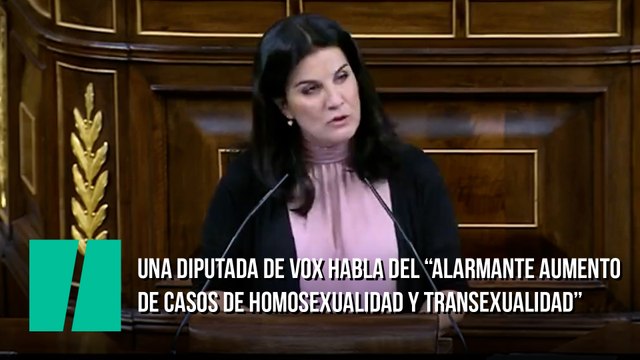 Una diputada de Vox habla del “alarmante aumento de casos de homosexualidad y transexualidad”