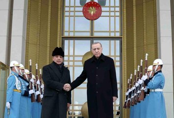 Cumhurbaşkanı Erdoğan, Pakistan Başbakanı Şahbaz Şerif'i kabul etti