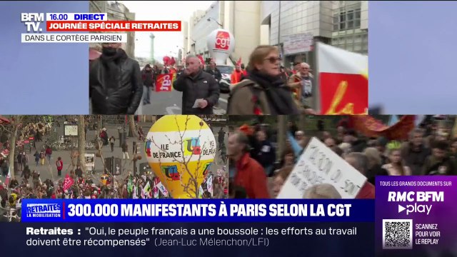 Réforme des retraites: la CGT annonce 300.000 manifestants à Paris