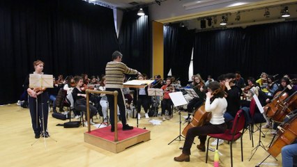 Libby Broomhead with the National Youth Orchestra