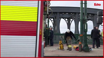 Emergency crews at Wearmouth Bridge on Thursday, February 16, 2023