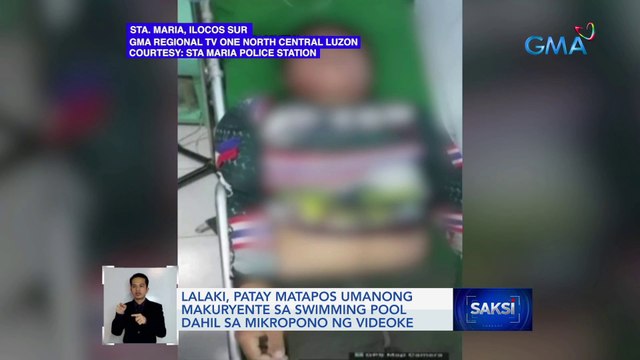 Lalaki, patay matapos umanong makuryente sa swimming pool dahil sa mikropono ng videoke | Saksi