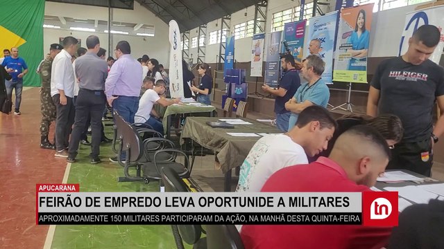 Ex-militares do Exército participam do Feirão de Emprego, em Apucarana