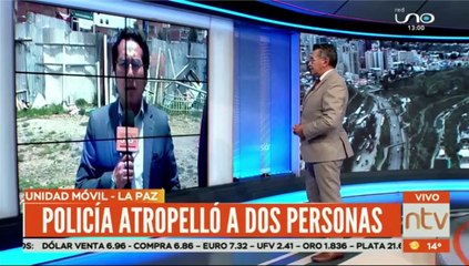 Un policía atropelló a bordo de su camioneta a dos personas