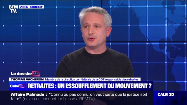 Retraites: pour Thomas Vacheron (CGT), la mobilisation est moins réussie mais est réussie malgré tout