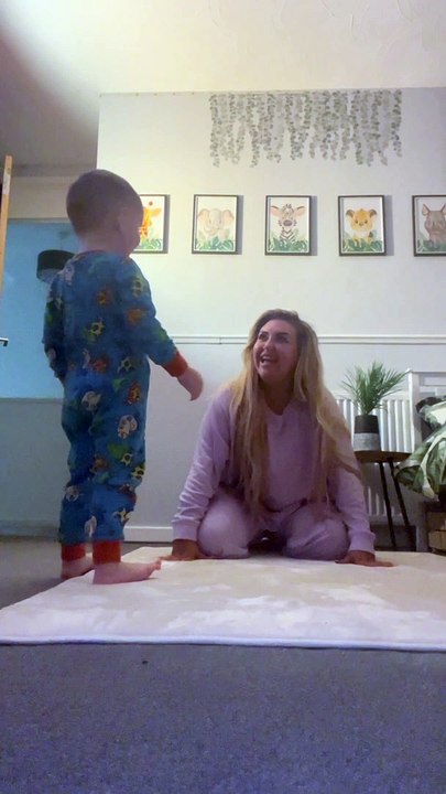 Little Boy Learns Back Handspring