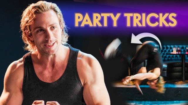 Aaron Taylor-Johnson Does Backflips | Vanity Fair Party Tricks