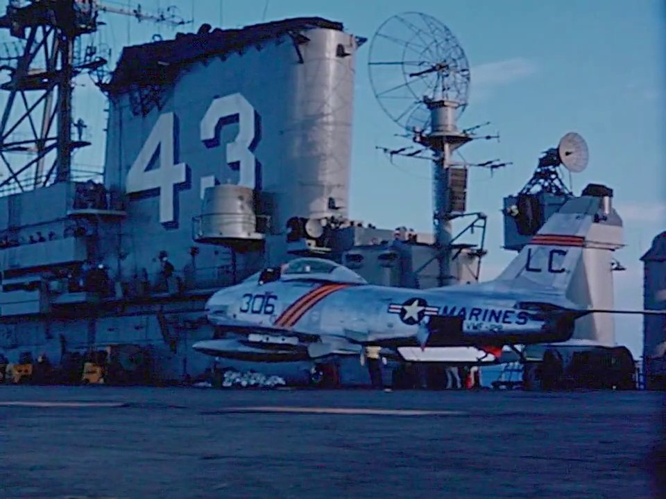 USS Coral Sea (CV-43)  - 1/2 - Flight Deck Operations, Norfolk, Virginia USA 1955
