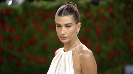 Hailey Bieber Looked Like a Wrapped Gift in a Red Polka Dot Micro Minidress