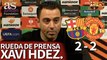 Rueda de prensa de Xavi Hernández tras el Barcelona vs. Manchester United de Europa League