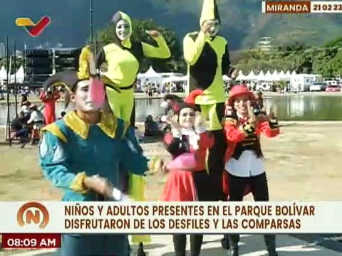 Familias mirandinas disfrutaron del cierre de los carnavales desde el Parque Bolívar