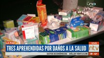 Tres aprehendidas por daños a la salud