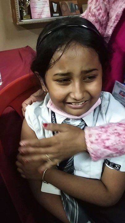 My baby got vaccinated for Rubella and mumps Really it is very painful  . tears coming out of my eyes.