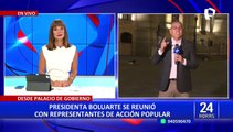 Acción Popular recomienda a Dina Boluarte renunciar si el Congreso no aprueba adelanto de elecciones