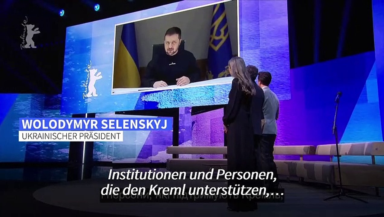 Selenskyj richtet Grußwort an Gäste der Berlinale-Eröffnung