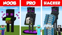 Minecraft NOOB vs PRO vs HACKER_ ENDERMAN STATUE HOUSE BUILD CHALLENGE in Minecraft _ Animation