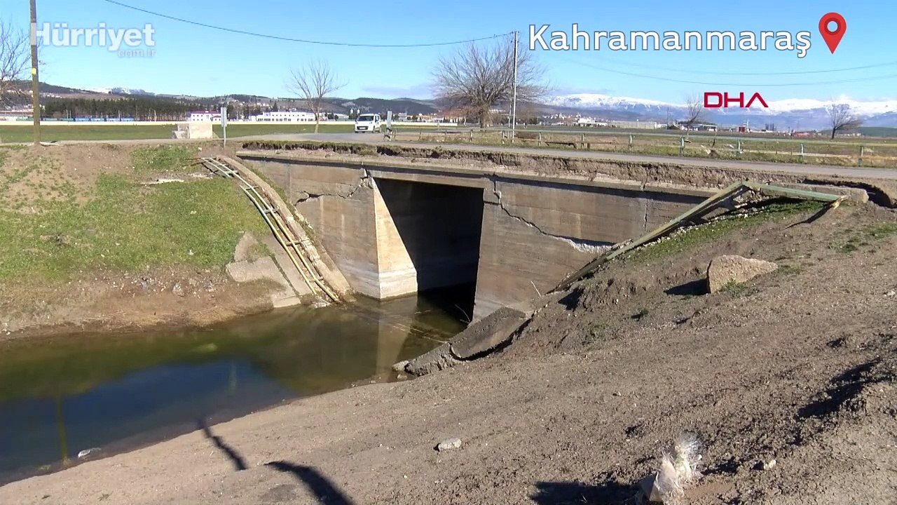 Kahramanmaraş'ta tarım arazilerini kaydıran fay kırıkları havadan görüntülendi