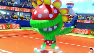 Mario Tennis Aces - Fire Piranha Plant, Bowser Jr., Petay Piranha, Boom Boom