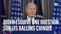 “Donnez-moi une pause mec”: Joe Biden esquive la question d'un journaliste sur les ballons chinois