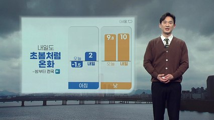 [날씨] 내일도 초봄처럼 온화...밤부터 전국 비 / YTN