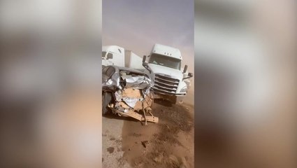 Dust storm causes multi-car pile up in Oklahoma