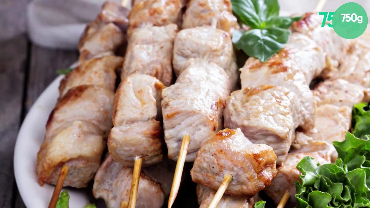 Brochettes de porc marinées au Yuzu