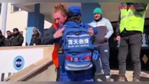 Çinli arama kurtarma ekibinin vedalaşması duygu dolu anlar!