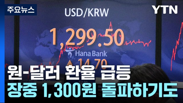 美 긴축 장기화 우려에 환율 급등...1,300원대 육박 / YTN