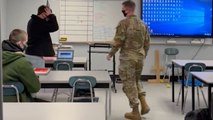 Military Brother Surprises Sibling In JROTC Class