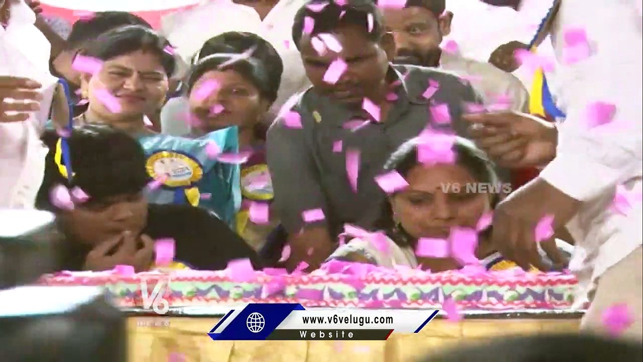 CM KCR Birthday Celebrations Under Bharat Jagruthi Samiti _ MLC Kavitha  | V6 News (3)