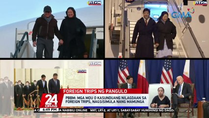 Mga MOU o kasunduang nilagdaan sa foreign trips, nagsisimula nang mamunga -- PBBM | 24 Oras