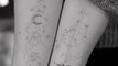 Olivia Wilde has shown off the constellation sign tattoos she has had inked on both forearms