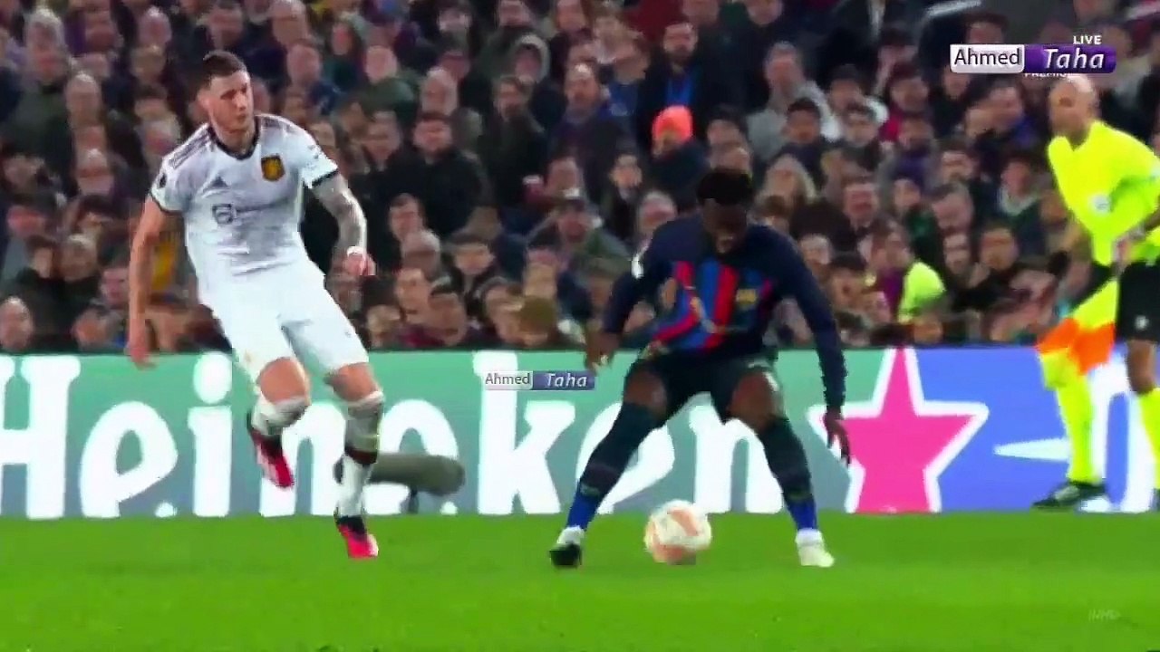 ملخص مباراه برشلونه و مانشستر يونايتد 2-2- اهدا...