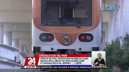 Epekto ng tigil-operasyon ng PNR sa ilang bahagi nito, iibsan ng special bus lane at dagdag-ruta ng jeepney -- DOTr | 24 Oras