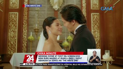 Wedding scene at first on-screen kiss nina Ruru Madrid at Bianca Umali, dapat abangan sa series na "The Write One" | 24 Oras