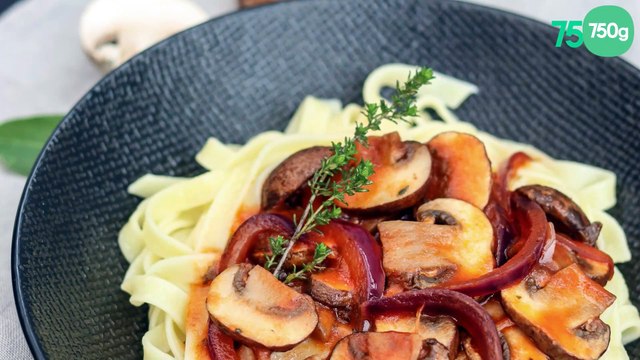Tagliatelles aux champignons LOU façon Stroganoff