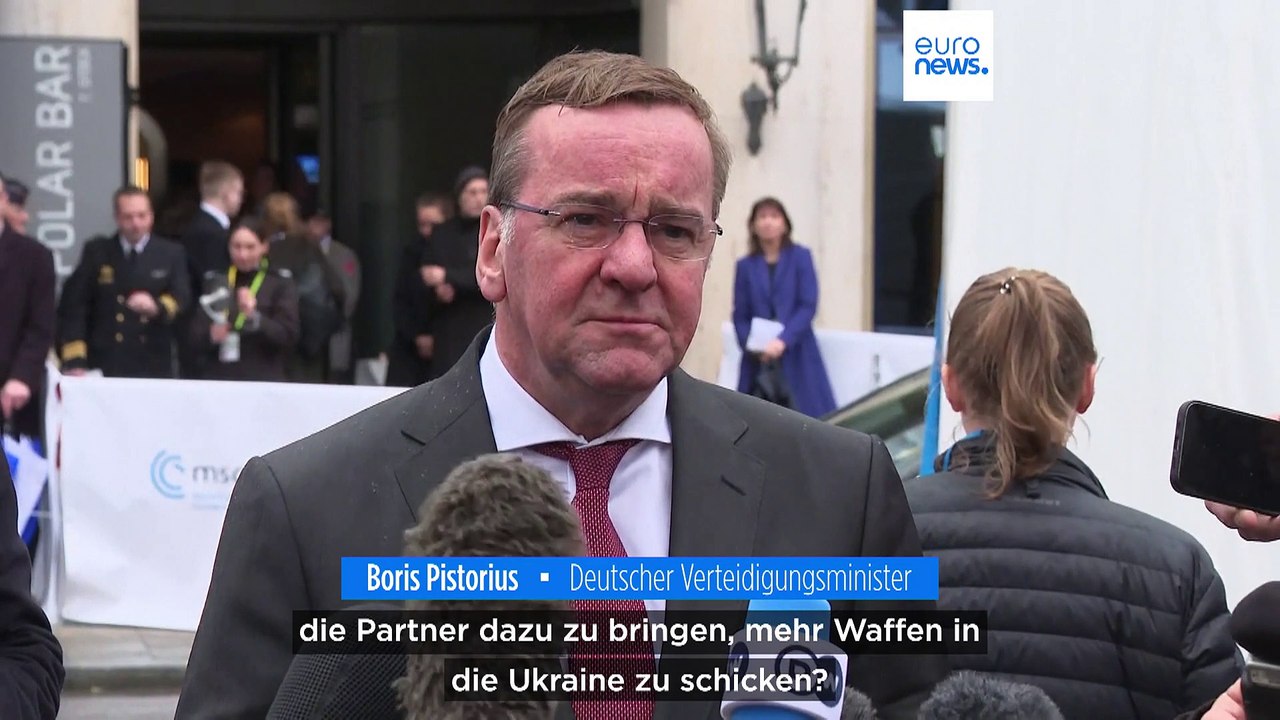 Münchner Sicherheitskonferenz: Leopard-Panzer und Boris Pistorius im Rampenlicht